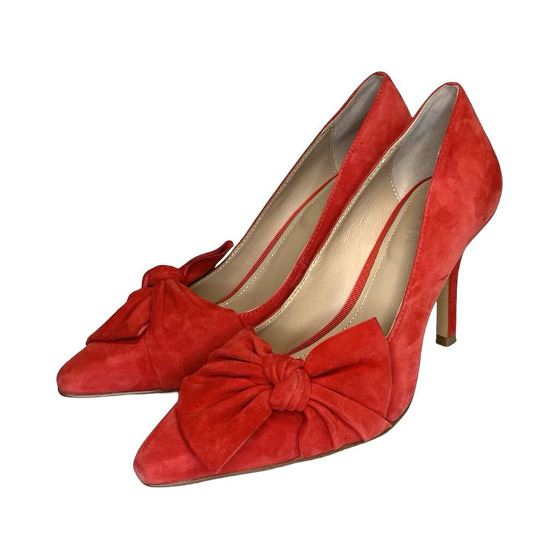 Boden Suede Bow Heels - Size 38