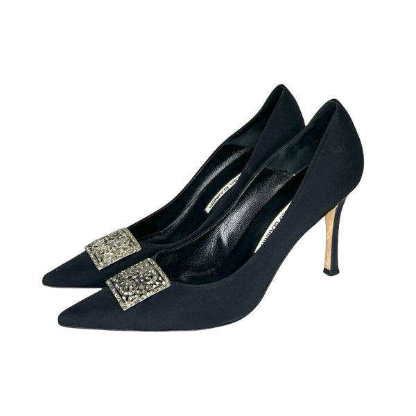 Manolo Blahnik Satin Pumps - Size 40.5