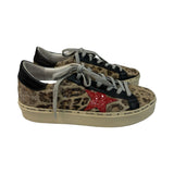 Golden Goose Leopard Print "Hi-Star" Sneakers - Size 38