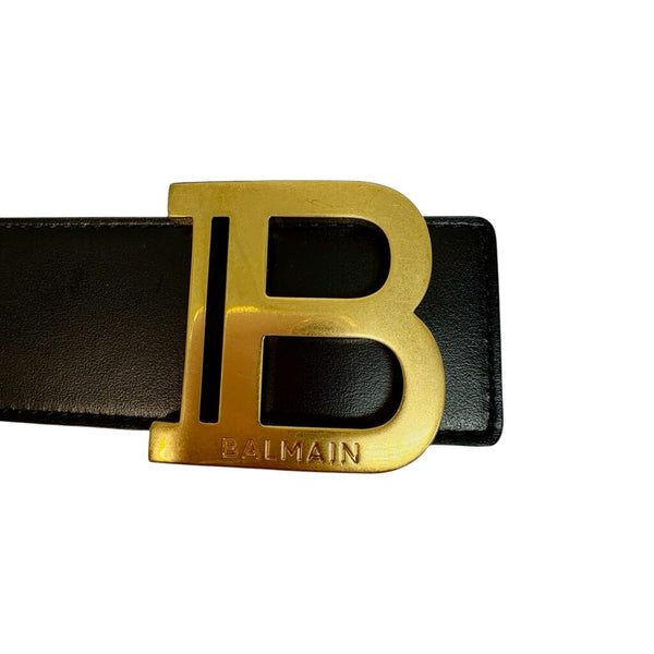 Balmain Leather B-Belt - Size 75