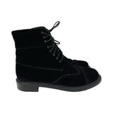 Chanel Black Velvet Boots - Size 39.5