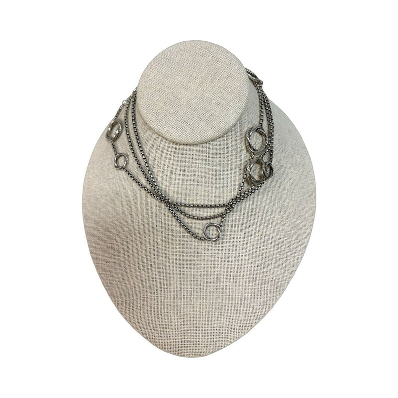 David Yurman "Pearl Infinity Station Necklace"