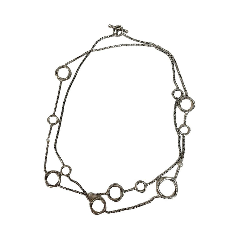 David Yurman "Pearl Infinity Station Necklace"