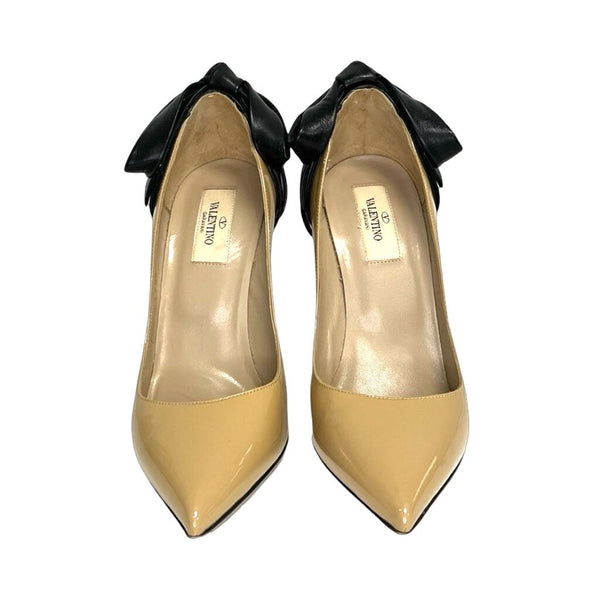 Valentino Patent Leather Bow Heels - Size 37.5