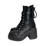 AGL Leather Combat Boots - Size 41