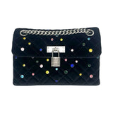 Kurt Geiger Velvet Studded Crossbody Bag