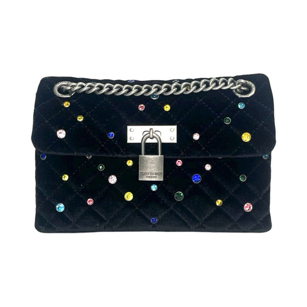 Kurt Geiger Velvet Studded Crossbody Bag