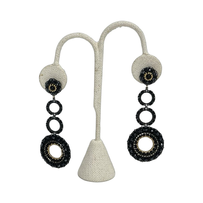 Miguel Ases Beaded Multi-Hoop Earrings