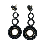 Miguel Ases Beaded Multi-Hoop Earrings