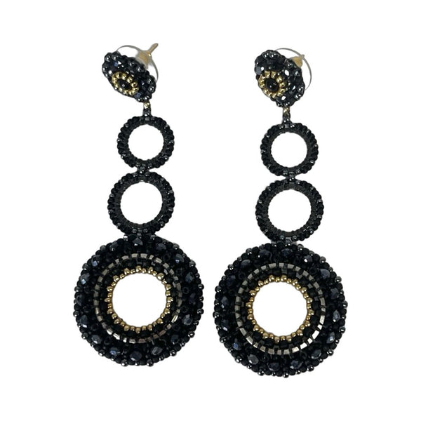 Miguel Ases Beaded Multi-Hoop Earrings