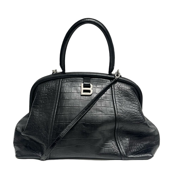 Balenciaga "Croc-Embossed Editor Frame" Bag