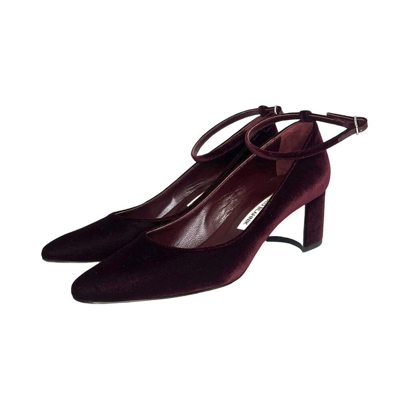 Manolo Blahnik Velvet Heels - Size 38.5