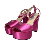 Prada Satin Hot Pink Heels - Size 37.5