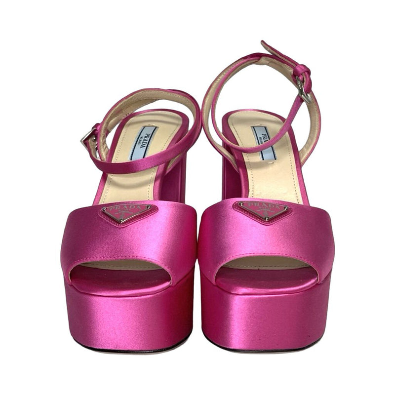 Prada Satin Hot Pink Heels - Size 37.5