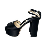 Prada Black Satin Heels - Size 37.5