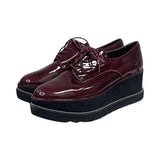 Stuart Weitzman Burgundy Platform Oxfords - Size 8