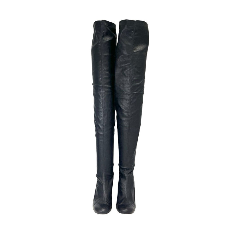 Christian Louboutin "Kiss Me Gena" Thigh-High Boots - Size 37