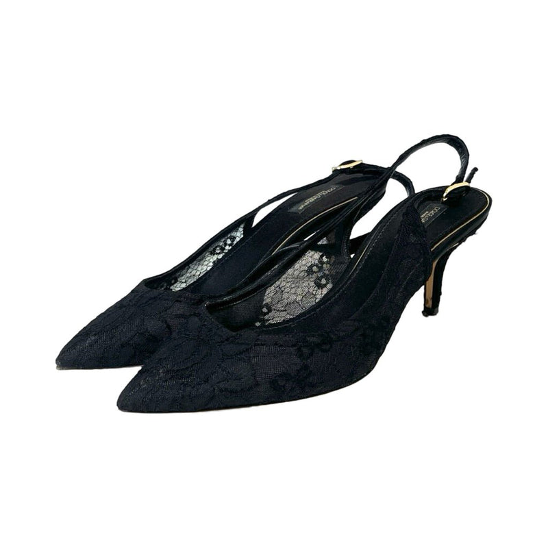 Dolce & Gabbana Lace Slingback Heels - Size 39