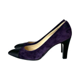 Chanel Suede Cap Toe Heels - Size 39.5