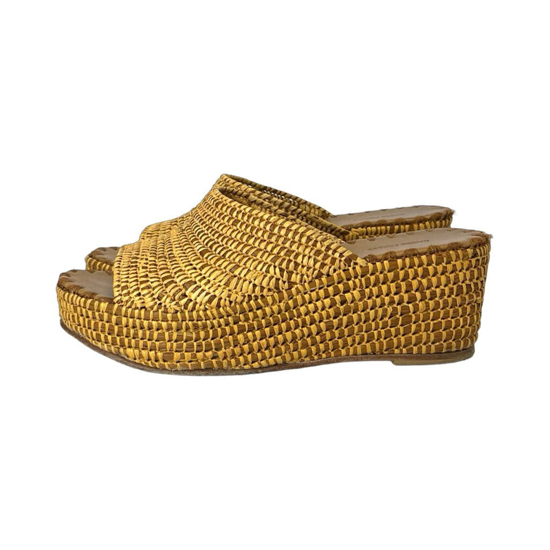 Carrie Forbes "Karim Woven Wedge Slides" - Size 39