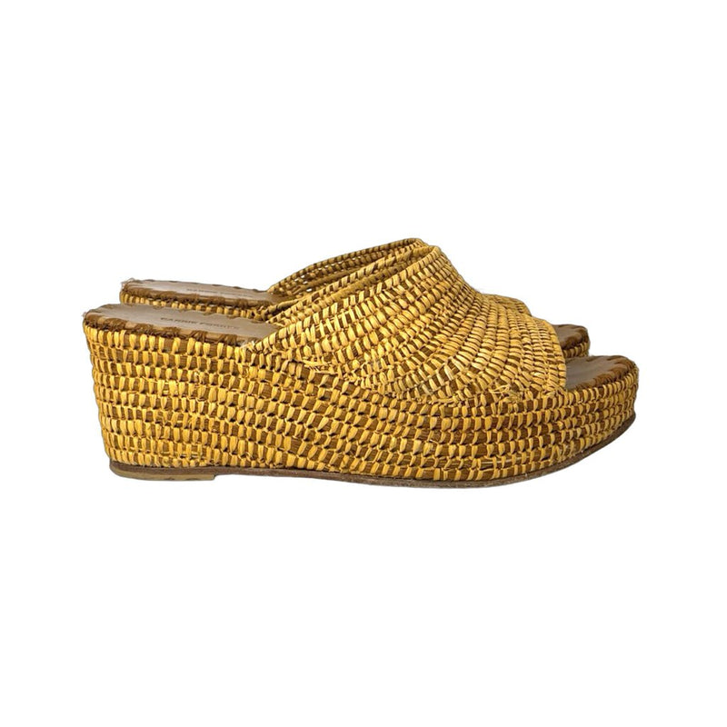 Carrie Forbes "Karim Woven Wedge Slides" - Size 39
