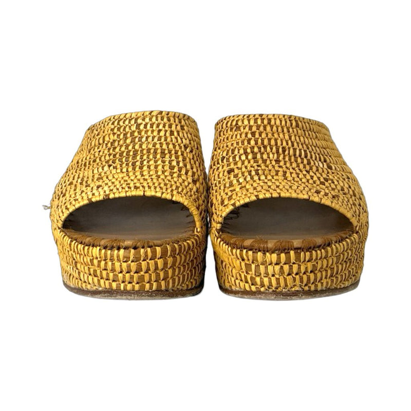 Carrie Forbes "Karim Woven Wedge Slides" - Size 39