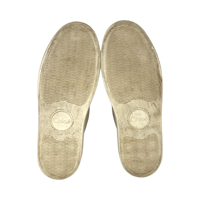 Chloe "Lauren Logo Low Top Platform" Sneakers - Size 39