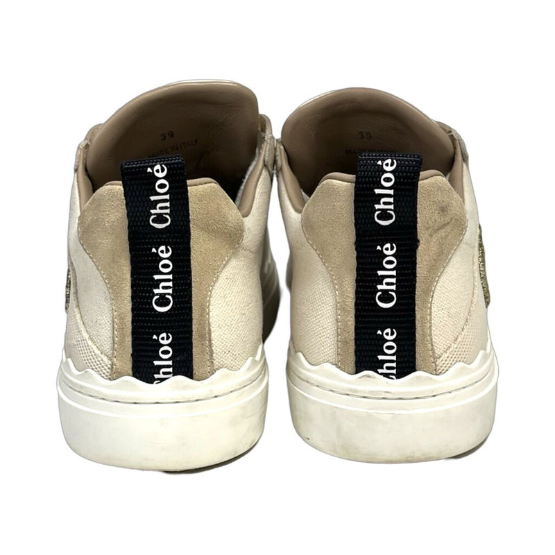 Chloe "Lauren Logo Low Top Platform" Sneakers - Size 39