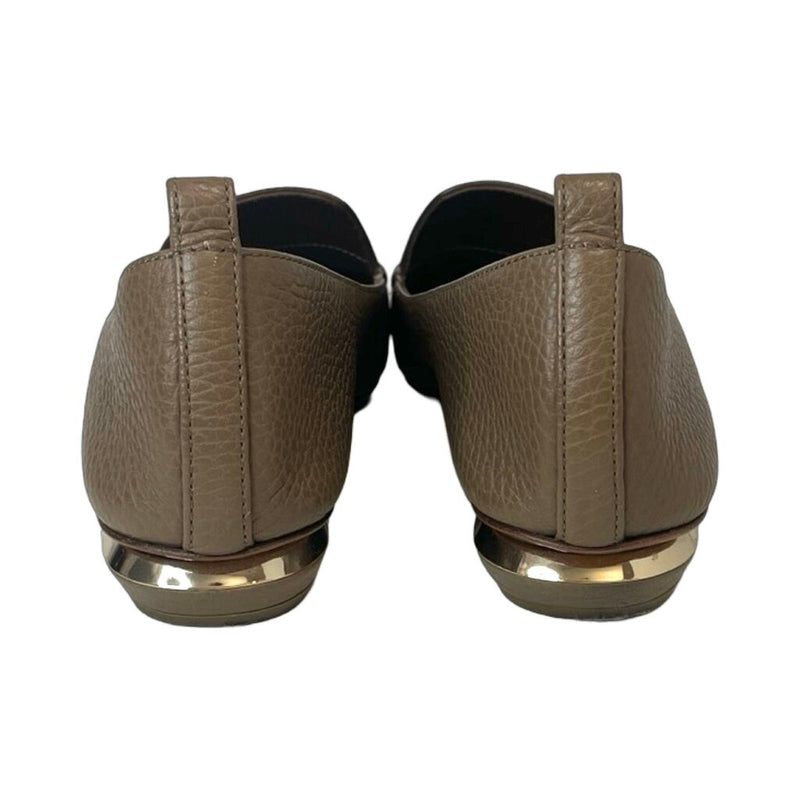 Nicholas Kirkwood Pebbled Leather Flats - Size 36.5