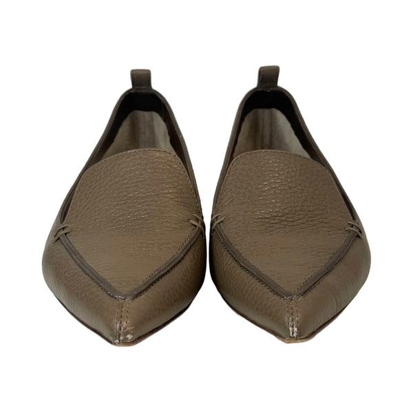Nicholas Kirkwood Pebbled Leather Flats - Size 36.5