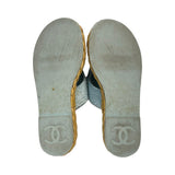 Chanel Espadrille Flip-Flops - Size 38