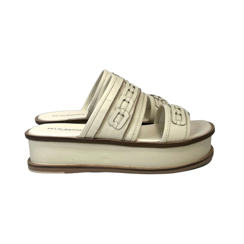 Kelsi Dagger Leather Platform Wedges - Size 9.5