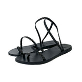 Ancient Greek Braided Strap Sandals - Size 7