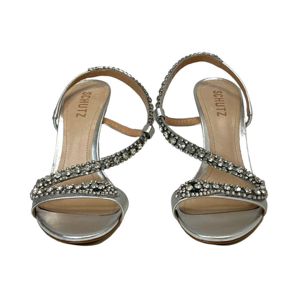 Schutz Rhinestone Snake Heels - Size 8.5