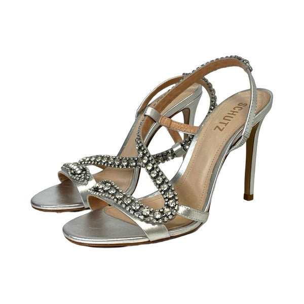 Schutz Rhinestone Snake Heels - Size 8.5