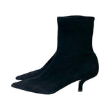 Toteme "Suede Heeled Sock Boots" - Size 38