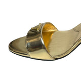 Prada "Modellerie Metallic Ankle-Strap Sandals" - Size 38