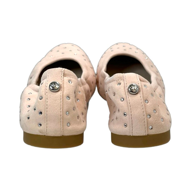 Stuart Weitzman "Bling Embellished Suede Ballet Flats" - Size 6