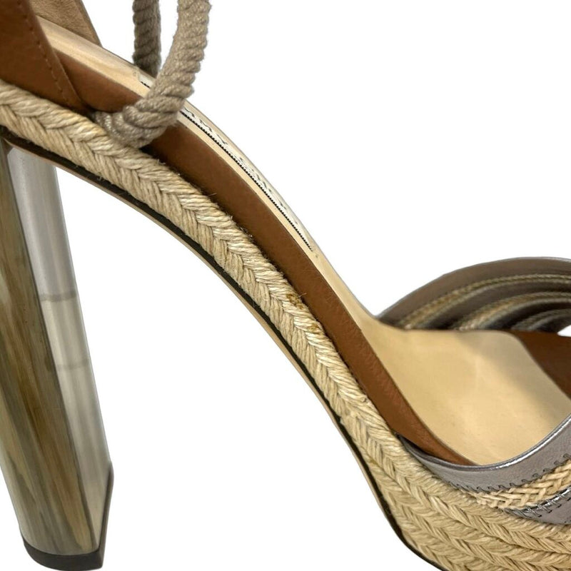 Jimmy Choo Rope-Tie Platform Heels - Size 39