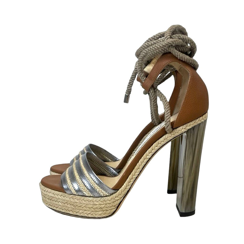 Jimmy Choo Rope-Tie Platform Heels - Size 39