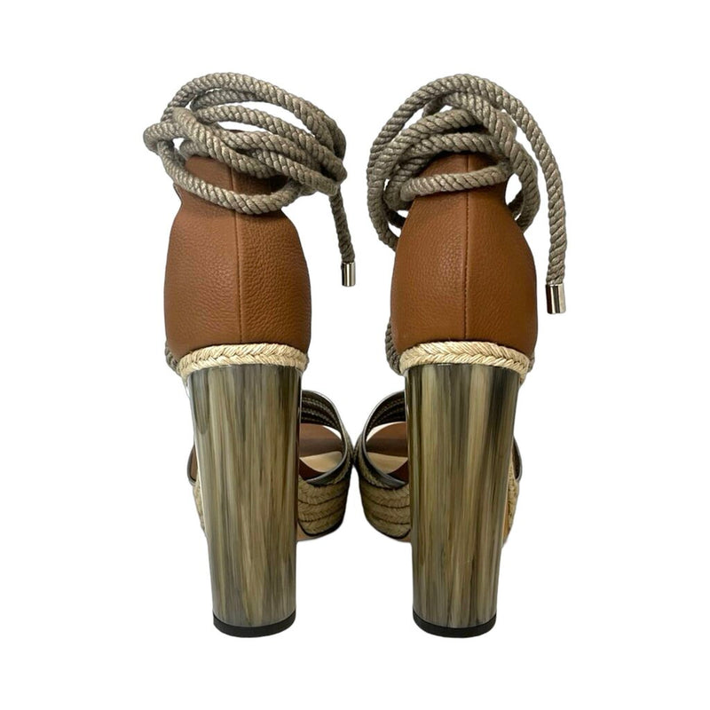 Jimmy Choo Rope-Tie Platform Heels - Size 39