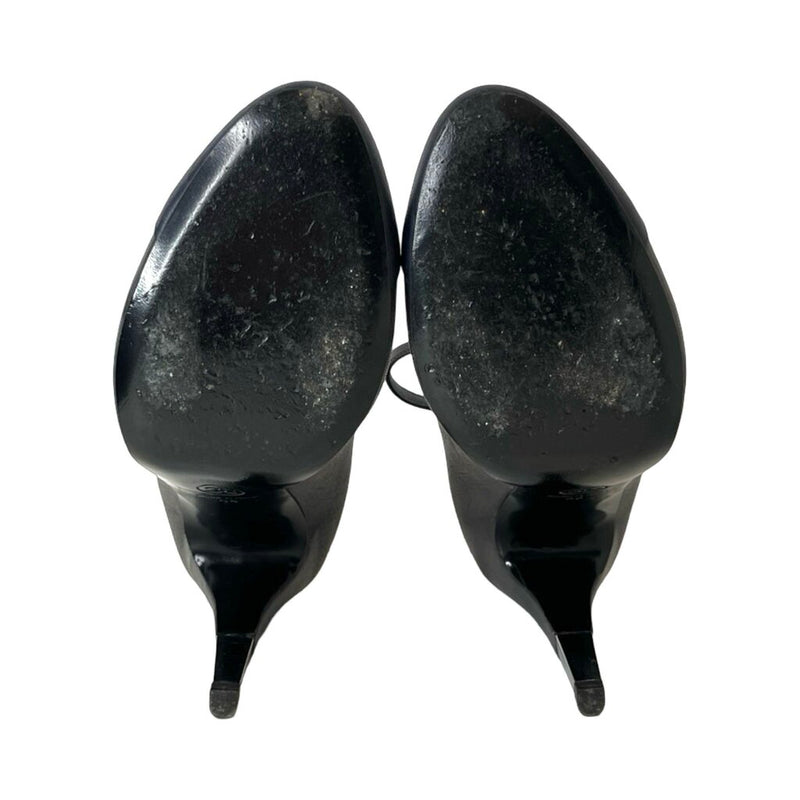 Chanel Cap Toe T-Strap Heels - Size 38