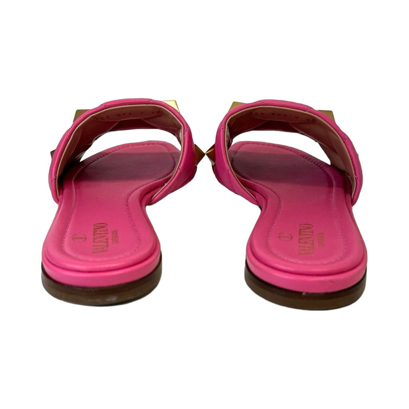 Valentino Roman Stud Slide Sandals - Size 38