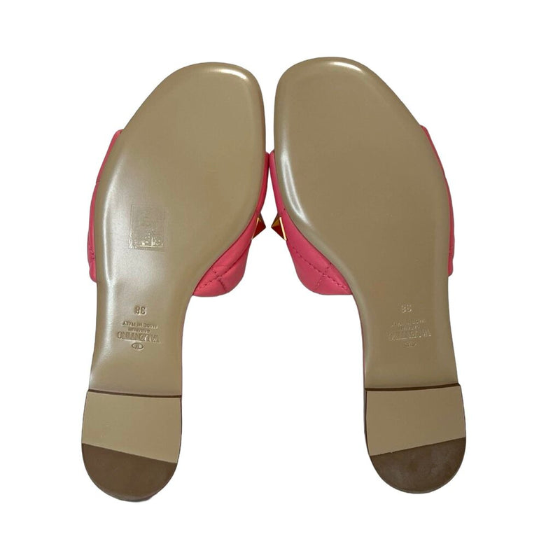 Valentino Roman Stud Slide Sandals - Size 38