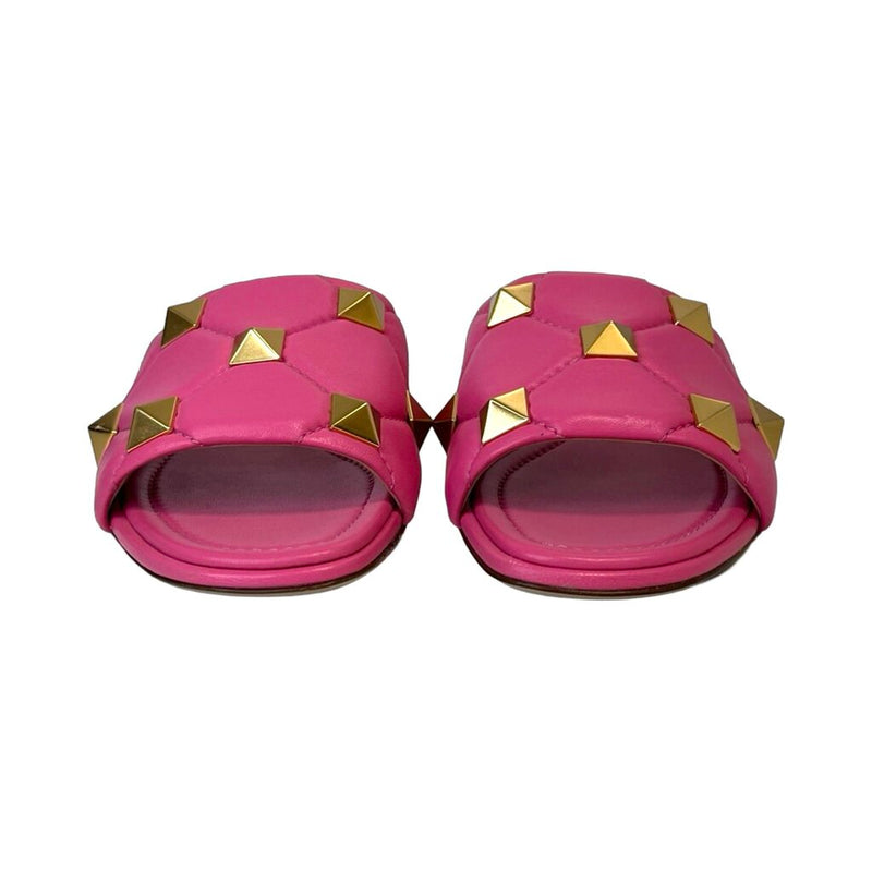 Valentino Roman Stud Slide Sandals - Size 38