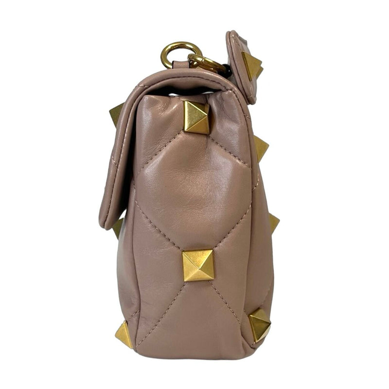 Valentino Large Roman Stud Leather Shoulder Bag