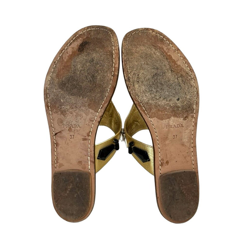 Prada Beaded Sandals - Size 37
