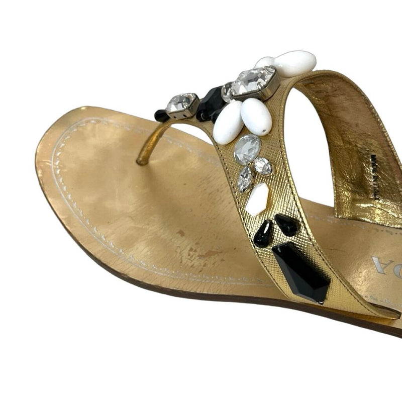 Prada Beaded Sandals - Size 37