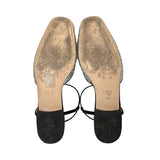 Gucci "Double G Glitter T Strap Ballet Flats" - Size 36