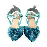 Fendi Blue "Colibrì" Slingback Heels - Size 37.5